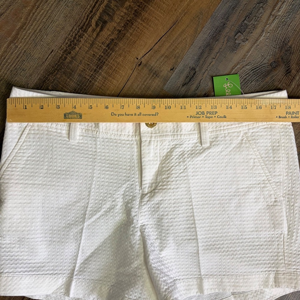 Lilly Pulitzer Callahan Shorts Resort White Seersucker Textured NWT Womens 12 - Picture 6 of 8
